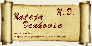 Mateja Denković vizit kartica